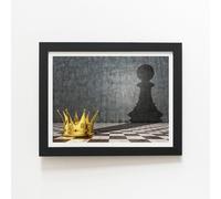 Warren Reed - Designer Deception - Crown Framed Art Print in Black | Size: W20" x H30" Warren Reed - Designer Black W20" x H30"