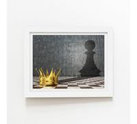 Warren Reed - Designer Deception - Crown Framed Art Print in White | Size: W12" x H16" Warren Reed - Designer White W12" x H16"