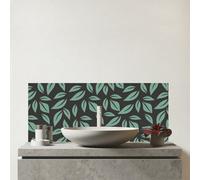 Warren Reed - Designer Delicate Leaf Glass Bathroom Splashback, Multi
