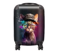 Devon Rex Cat With Hat Splashart Suitcase Warren Reed - Designer Multi Mini Cabin