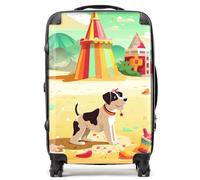 Warren Reed - Designer Doggy On A Beach Holiday Suitcase Medium, Multi