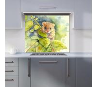 Warren Reed - Designer Dormouse Watercolour Kitchen Splashback W600Mm X H750Mm, Multi