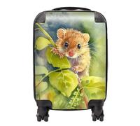 Warren Reed - Designer Dormouse Watercolour Suitcase in Brown | Size: Medium Warren Reed - Designer Brown Medium