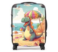 Warren Reed Designer Dragon On A Beach Holiday Suitcase - Large