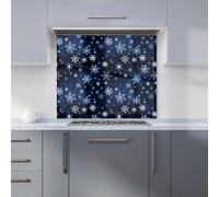 Warren Reed Designer Dreamy And Magical Snowflake Premium Glass Kitchen Splashback W600mm X H750mm