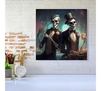 Warren Reed - Designer Dressed In Their Best Canvas | Size: W16" x H16" Warren Reed - Designer Multicolor W16" x H16"