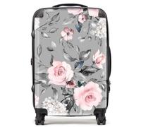 Warren Reed - Designer Dusty Pink Roses Suitcase Medium, Multi