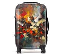 Warren Reed - Designer Dynamic Chaos: Energy Unleashed Suitcase - Lightweight Hard Case, TSA Lock, 4 Spinner Wheels