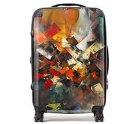 Warren Reed - Designer Dynamic Chaos: Energy Unleashed Suitcase - Lightweight Hard Case, TSA Lock, 4 Spinner Wheels