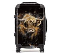 Warren Reed - Designer Dynamic Chaos: Energy Unleashed Suitcase - Lightweight Hard Case, TSA Lock, 4 Spinner Wheels