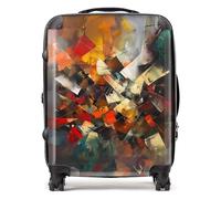 Warren Reed - Designer Dynamic Chaos: Energy Unleashed Suitcase - Lightweight Hard Case, TSA Lock, 4 Spinner Wheels