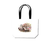 Warren Reed - Designer Easter Tuplip Truck Beach Shopper Tote Bag Warren Reed - Designer Multicolor
