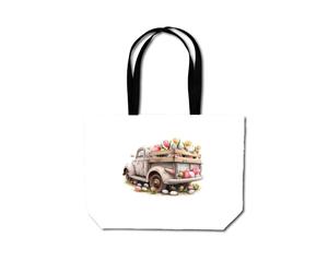 Warren Reed - Designer Easter Tuplip Truck Beach Shopper Tote Bag Warren Reed - Designer Multicolor