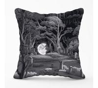 Warren Reed Designer Eerie Moonlit Cemetery Cushions 45Cm X 45Cm