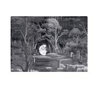 Warren Reed Designer Eerie Moonlit Cemetery Glass Chopping Board
