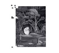 Warren Reed - Designer Eerie Moonlit Cemetery Jigsaw Puzzle in Grey | Size: 500 Piece Warren Reed - Designer Grey 500 Piece