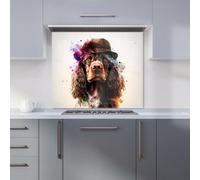 Warren Reed Designer English Cocker Spaniel Splashart Premium Glass Kitchen Splashback W600mm X H600mm