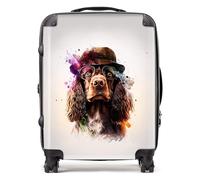 Warren Reed - Designer English Cocker Spaniel Splashart Suitcase - Lightweight Hard Case, TSA Lock, 4 Spinner Wheels