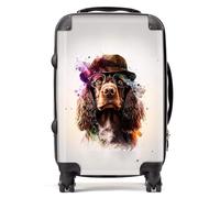 Warren Reed - Designer English Cocker Spaniel Splashart Suitcase - Lightweight Hard Case, TSA Lock, 4 Spinner Wheels