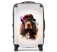 Warren Reed - Designer English Cocker Spaniel Splashart Suitcase - Lightweight Hard Case, TSA Lock, 4 Spinner Wheels