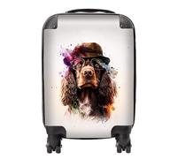 Warren Reed - Designer English Cocker Spaniel Splashart Suitcase - Lightweight Hard Case, TSA Lock, 4 Spinner Wheels