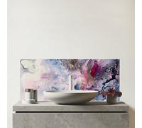Warren Reed - Designer Ethereal Swirls: Dreams In Motion Glass Bathroom Splashback Warren Reed - Designer Multicolor