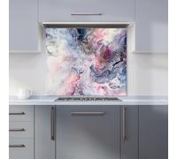 Warren Reed - Designer Ethereal Swirls: Dreams In Motion Kitchen Splashback | Size: 700mm x 750mm Warren Reed - Designer Multicolor 700mm x 750mm