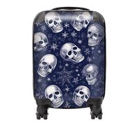 Warren Reed - Designer Evening Skulls and Stars Suitcase - Lightweight Hard Case, TSA Lock, 4 Spinner Wheels