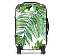 Warren Reed - Designer Exotic Rainforest Leaves Suitcase - Lightweight Hard Case, TSA Lock, 4 Spinner Wheels
