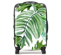 Warren Reed - Designer Exotic Rainforest Leaves Suitcase - Lightweight Hard Case, TSA Lock, 4 Spinner Wheels