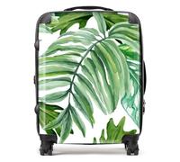 Warren Reed - Designer Exotic Rainforest Leaves Suitcase - Lightweight Hard Case, TSA Lock, 4 Spinner Wheels