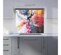 Warren Reed - Designer Explosive Colour Cascade Kitchen Splashback | Size: 600mm x 600mm Warren Reed - Designer Multicolor 600mm x 600mm