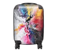 Warren Reed - Designer Explosive Colour Cascade Suitcase - Lightweight Hard Case, TSA Lock, 4 Spinner Wheels