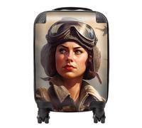 Warren Reed - Designer Female Pilot Suitcase - Lightweight Hard Case, TSA Lock, 4 Spinner Wheels