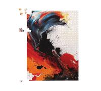 Warren Reed - Designer Fiery Waves: Abstract Motion Jigsaw Puzzle | Size: 1000 Pieces Warren Reed - Designer Multicolor 1000 Pieces