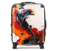 Warren Reed - Designer Fiery Waves: Abstract Motion Suitcase - Lightweight Hard Case, TSA Lock, 4 Spinner Wheels