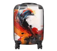 Warren Reed - Designer Fiery Waves: Abstract Motion Suitcase - Lightweight Hard Case, TSA Lock, 4 Spinner Wheels