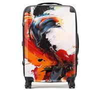 Warren Reed - Designer Fiery Waves: Abstract Motion Suitcase - Lightweight Hard Case, TSA Lock, 4 Spinner Wheels