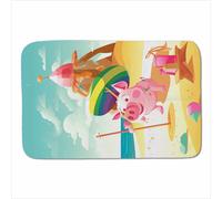 Warren Reed - Designer Fish On A Beach Holiday Sherpa Blanket in Yellow | Size: Large Warren Reed - Designer Yellow Large