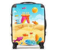 Warren Reed - Designer Fishes On A Beach Holiday Suitcase Large, Multi