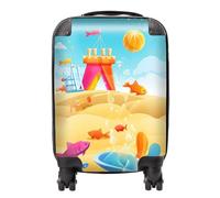 Warren Reed - Designer Fishes On A Beach Holiday Suitcase Small, Multi
