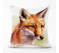Warren Reed Designer Fox Watercolour Cushions 45Cm X 45Cm