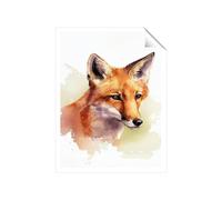 Warren Reed - Designer Fox Watercolour Unframed Art Print | Size: W8" x H10" Warren Reed - Designer Multicolor W8" x H10"