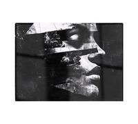Warren Reed Designer Fragmented Silhouette In Black And White Chopping Board
