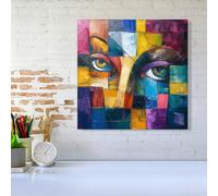 Warren Reed - Designer Fragmented Vision: Eyes Of The Soul Canvas | Size: W16" x H16" Warren Reed - Designer Multicolor W16" x H16"