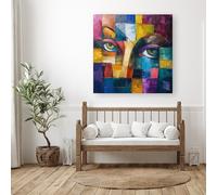 Warren Reed - Designer Fragmented Vision: Eyes Of The Soul Canvas | Size: W30" x H30" Warren Reed - Designer Multicolor W30" x H30"