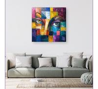 Warren Reed - Designer Fragmented Vision: Eyes Of The Soul Canvas | Size: w40 inch x h40 inch Warren Reed - Designer Multicolor w40 inch x h40 inch