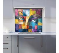 Warren Reed - Designer Fragmented Vision: Eyes Of The Soul Kitchen Splashback | Size: 600mm x 600mm Warren Reed - Designer Multicolor 600mm x 600mm
