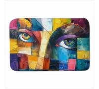 Warren Reed - Designer Fragmented Vision: Eyes Of The Soul Sherpa Blanket | Size: Large Warren Reed - Designer Multicolor Large