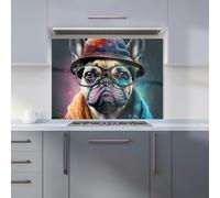 Warren Reed - Designer French Bulldog Dog Splashart Kitchen Splashback - W900mm x H650mm